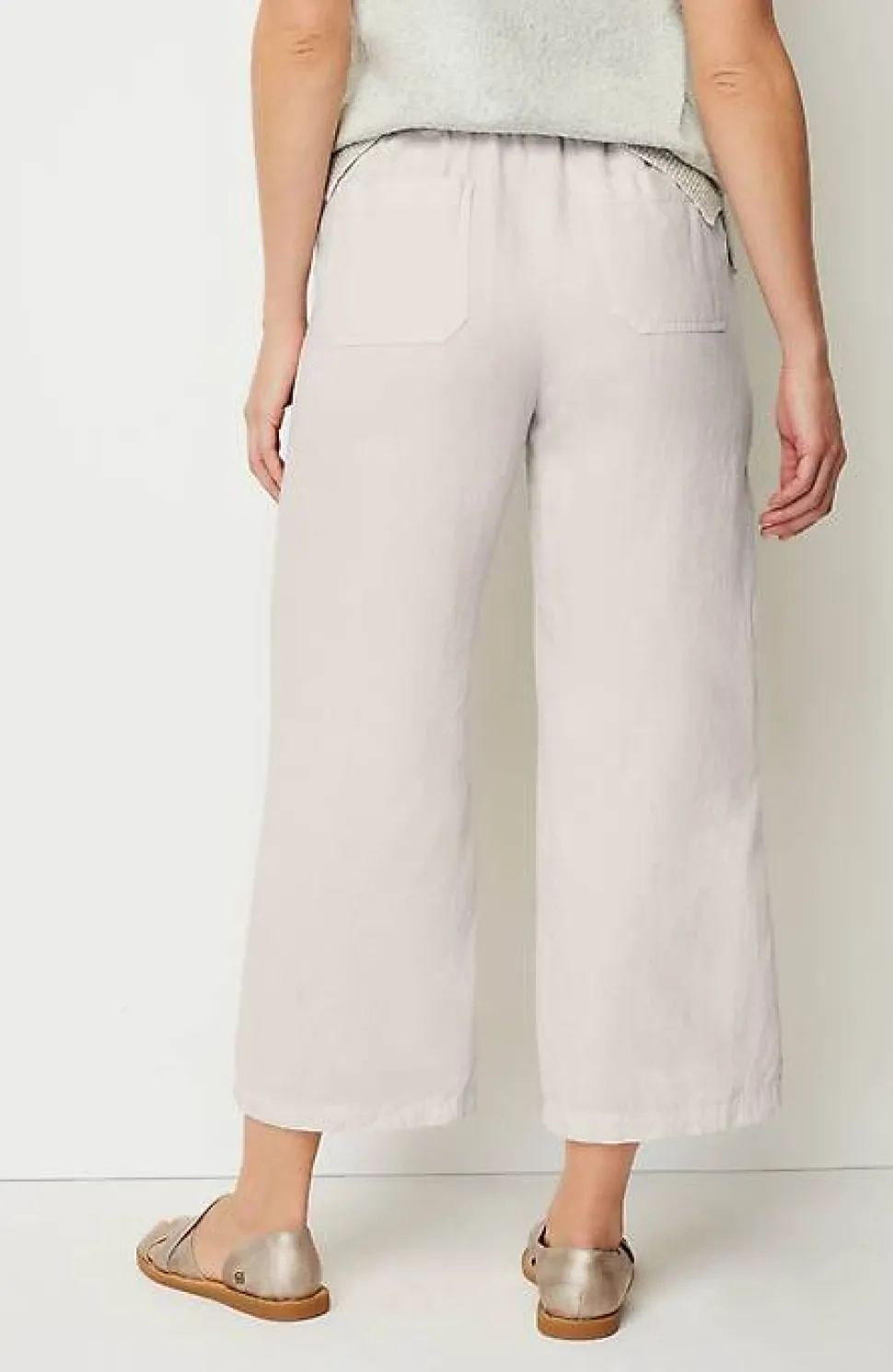 Pure Jill Linen-Blend Wide-Leg Crops | Jjill