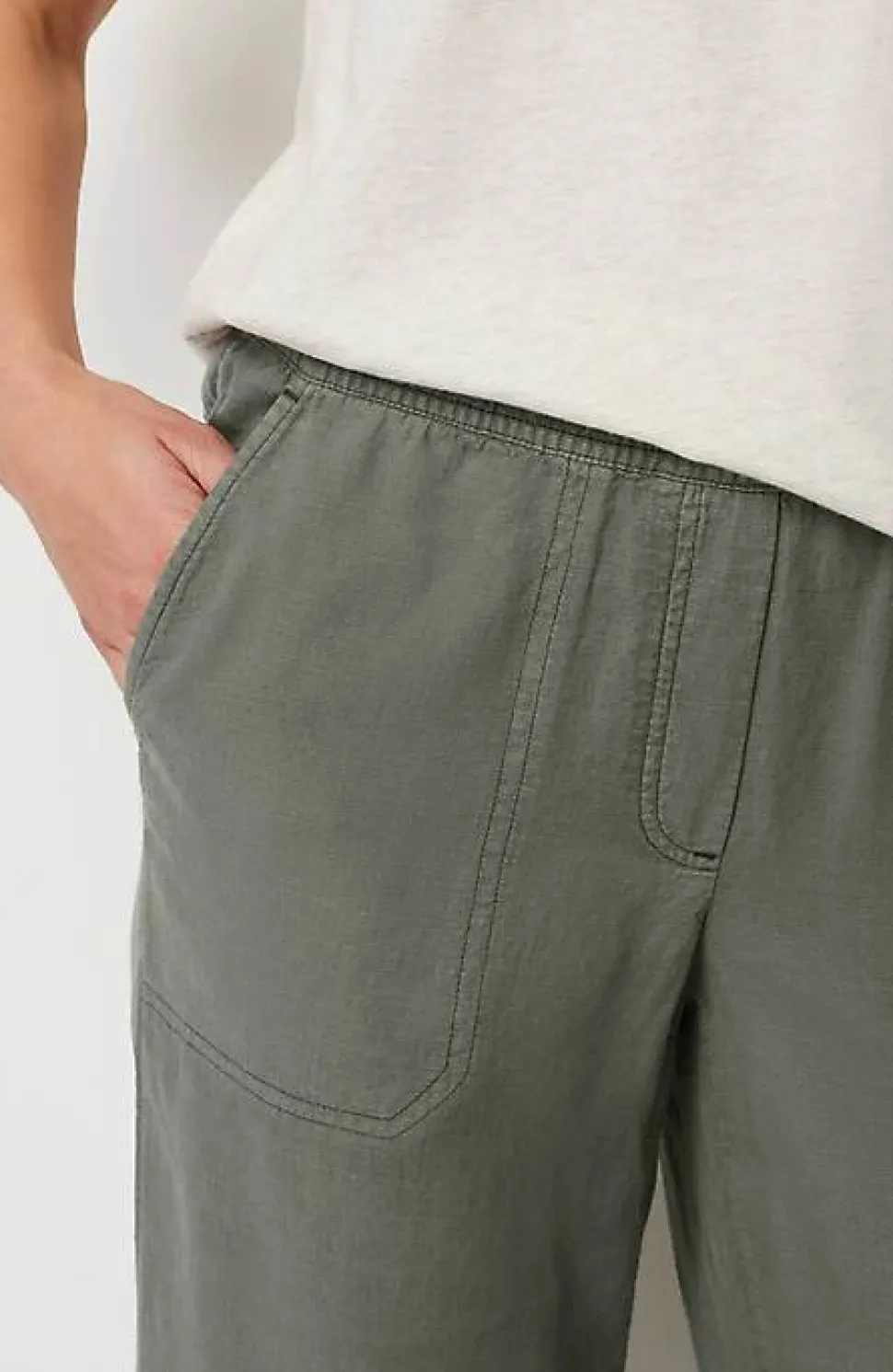 Pure Jill Linen-Blend Wide-Leg Crops | Jjill