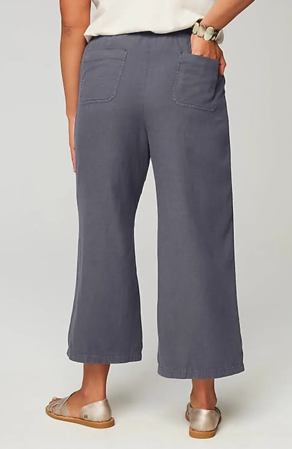Pure Jill Linen-Blend Wide-Leg Crops | Jjill