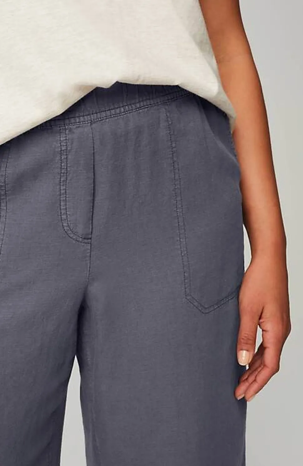 Pure Jill Linen-Blend Wide-Leg Crops | Jjill