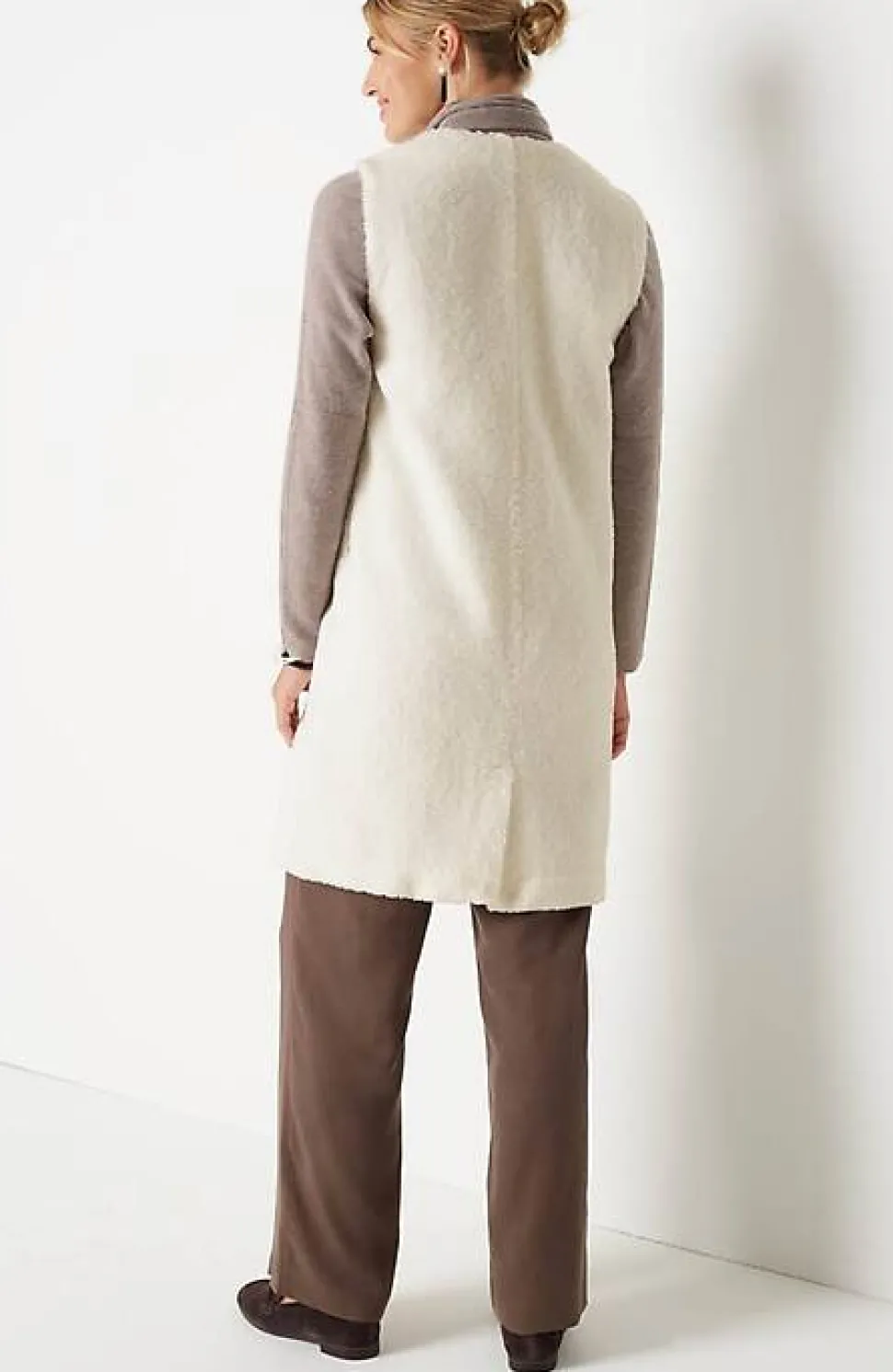 Pure Jill Long Teddy Vest | Jjill