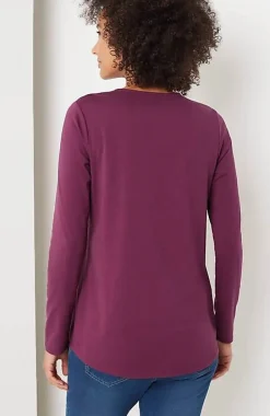 Pure Jill Long-Sleeve Shirttail Tee | Jjill