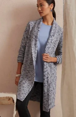 Pure Jill Melange Space-Dyed Long Cardi | Jjill