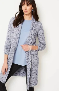 Pure Jill Melange Space-Dyed Long Cardi | Jjill
