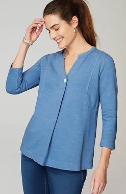 Pure Jill Organically Grown Cotton Buttoned Top | Jjill