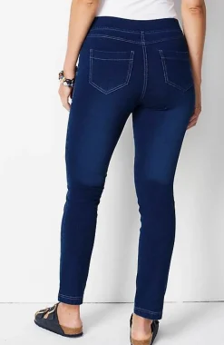 Pure Jill 5-Pocket Knit Pull-On Jeans | Jjill