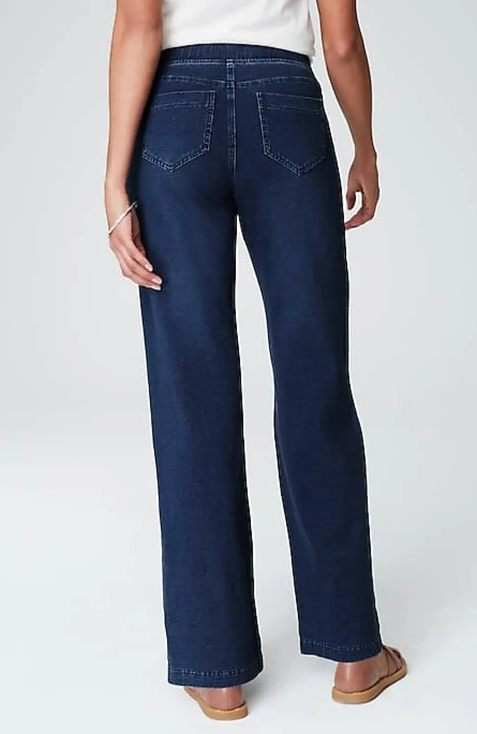 Pure Jill 5-Pocket Knit Wide-Leg Jeans | Jjill