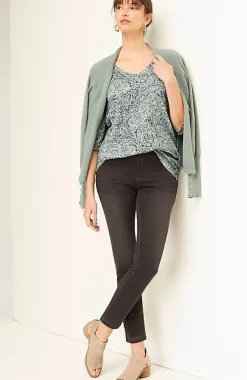 Pure Jill Printed Soft-V-Neck Top | Jjill