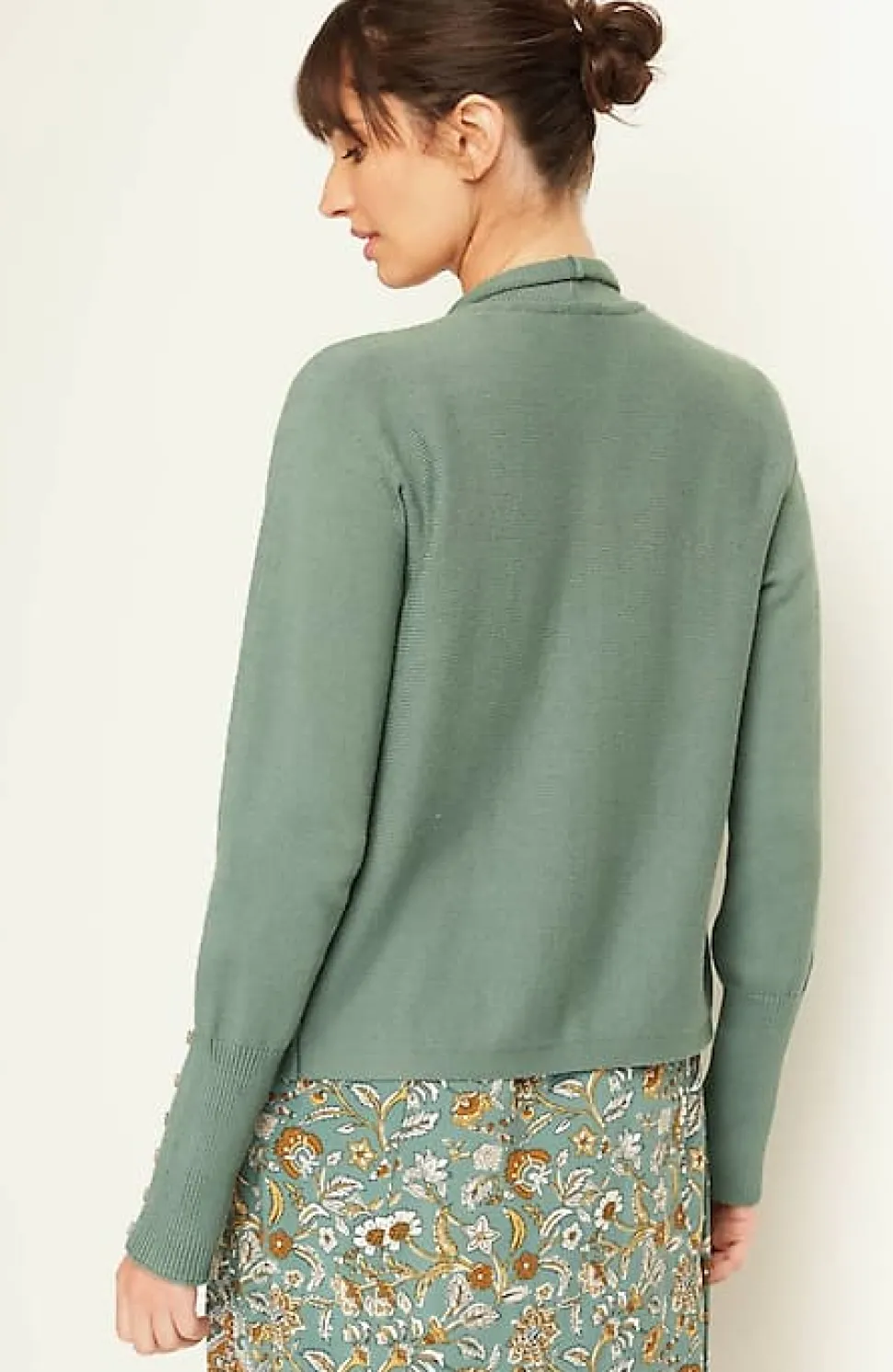 Pure Jill Ribbed Button-Cuffed Cardi | Jjill
