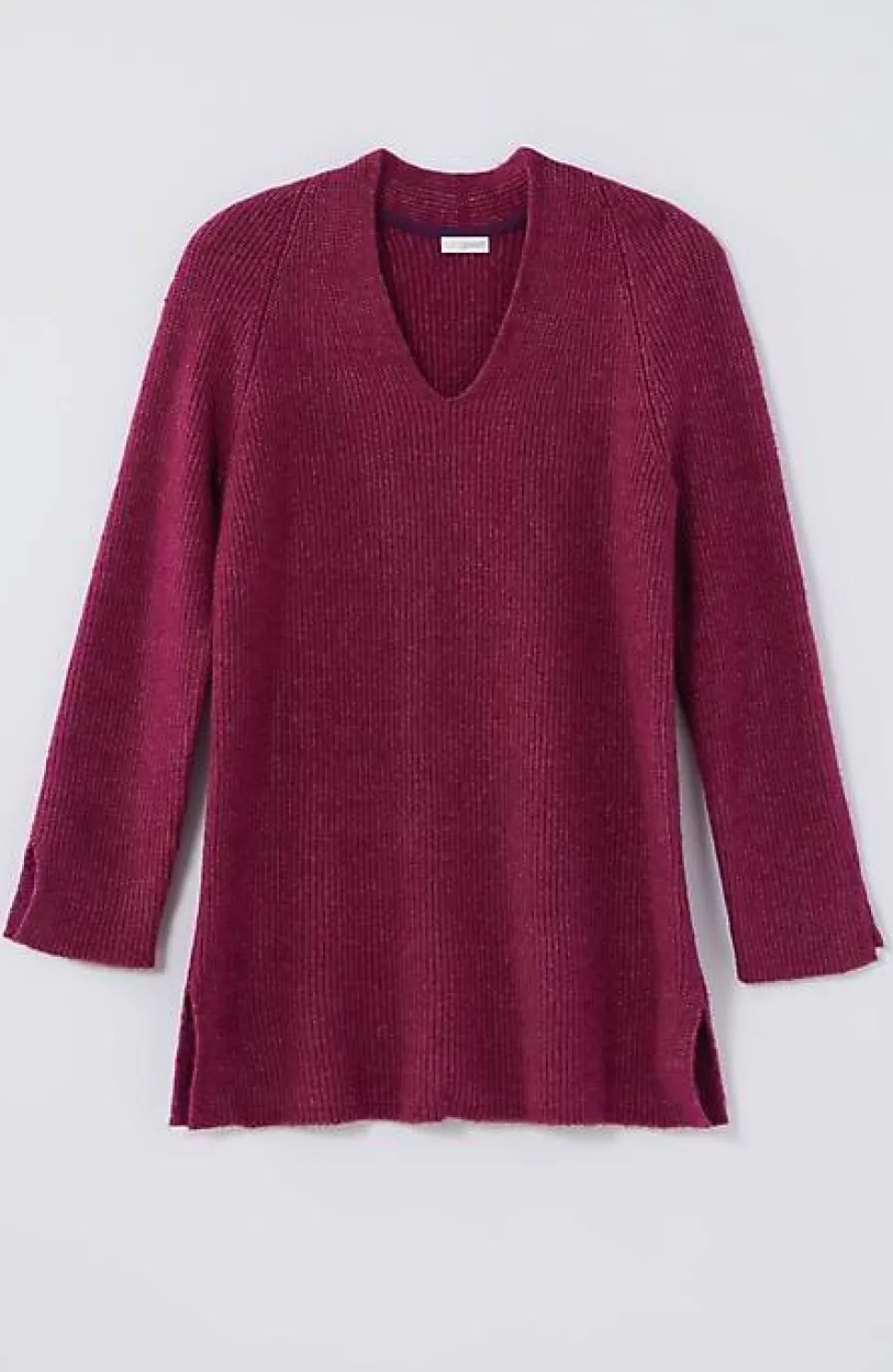 Pure Jill Rib-Textured V-Neck Sweater Tunic | Jjill