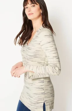 Pure Jill Rib-Textured V-Neck Sweater Tunic | Jjill