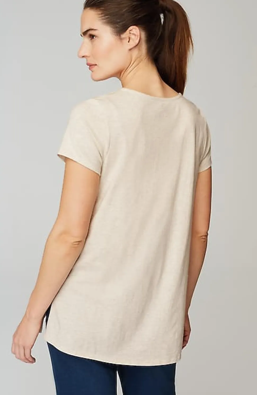 Pure Jill Side-Slit Elliptical Tee | Jjill