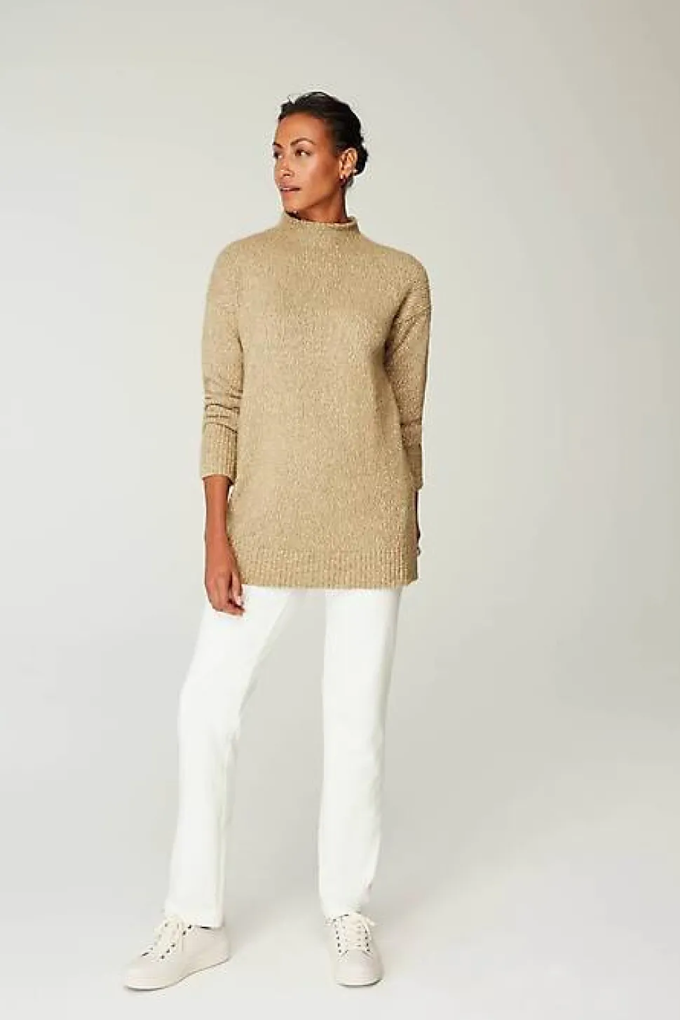 Pure Jill Slub-Textured Seamed Sweater | Jjill