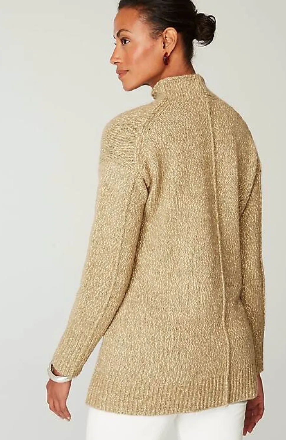 Pure Jill Slub-Textured Seamed Sweater | Jjill