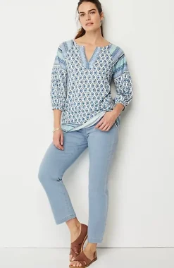 Pure Jill Soft Indigo Slim-Leg Jeans | Jjill