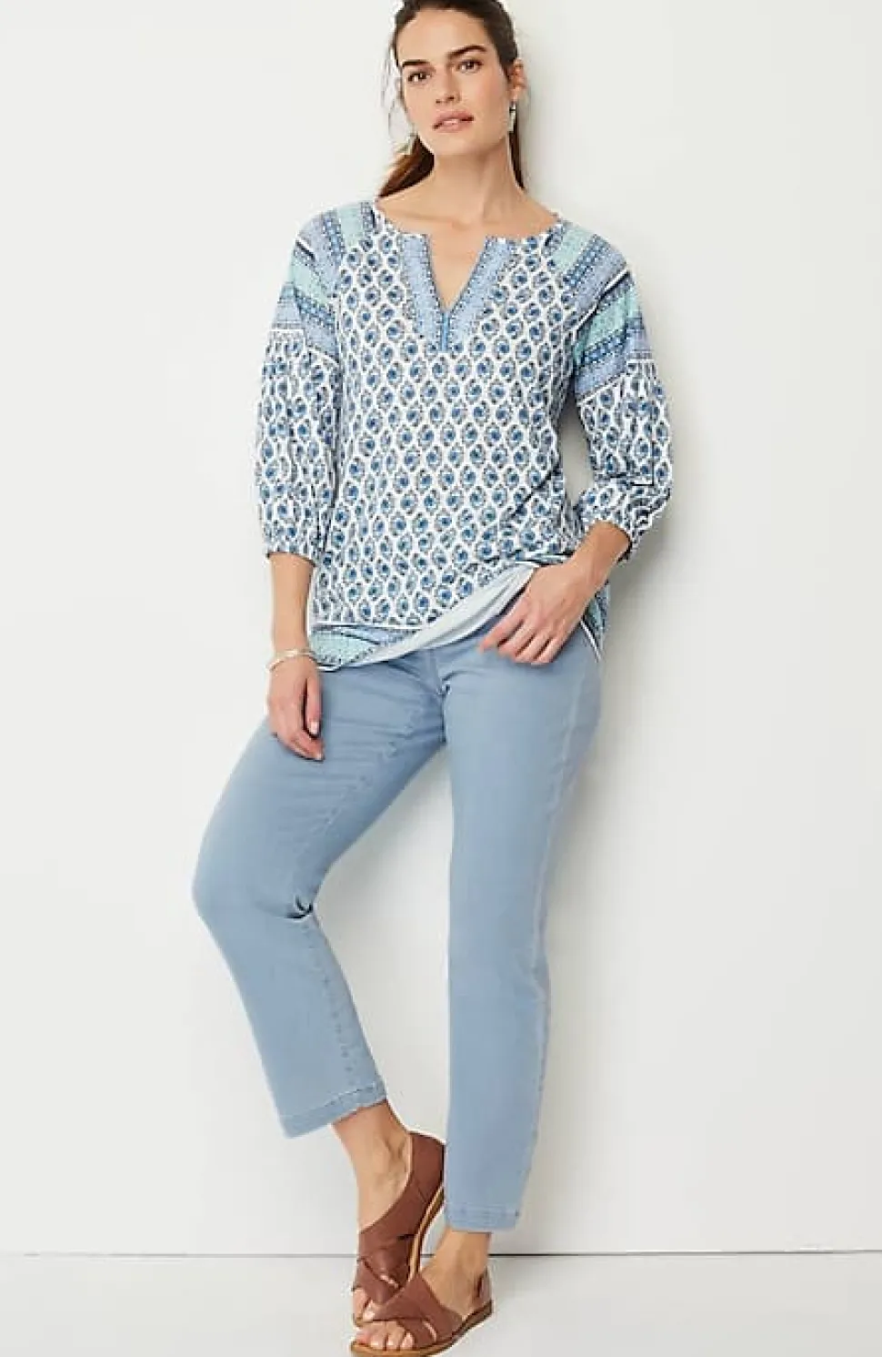 Pure Jill Soft Indigo Slim-Leg Jeans | Jjill