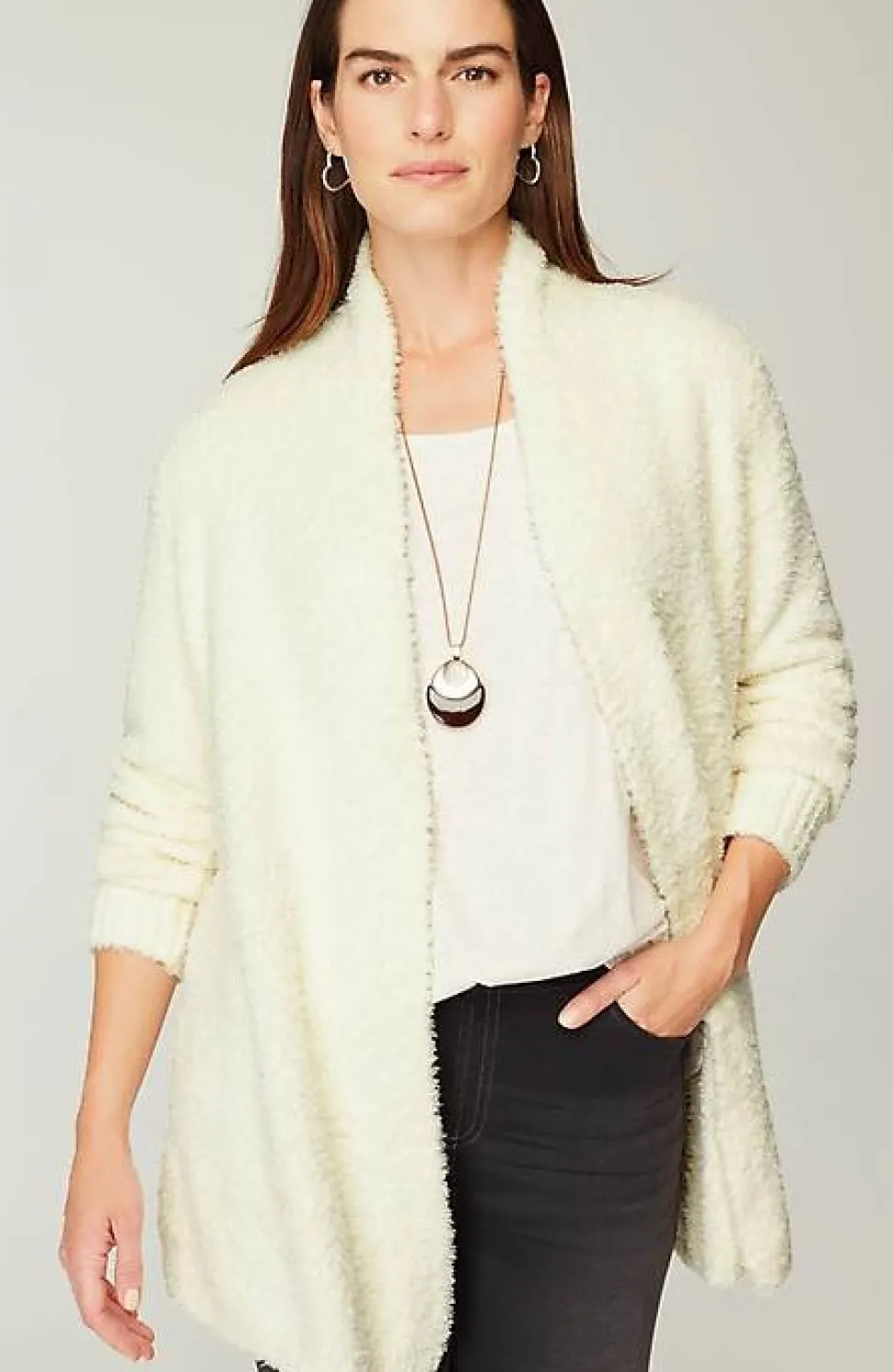Pure Jill Soft U0026 Cozy Shawl-Collared Cardi | Jjill