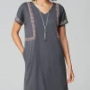 Pure Jill Soft-V-Neck T-Shirt Dress | Jjill