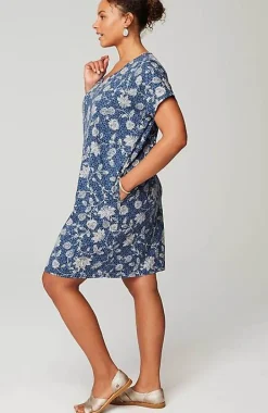 Pure Jill Soft-V-Neck T-Shirt Dress | Jjill
