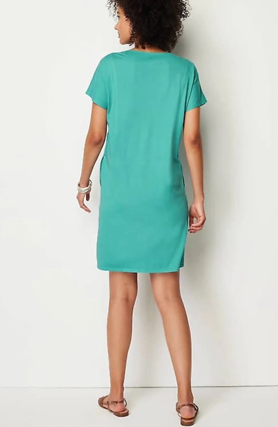 Pure Jill Soft-V-Neck T-Shirt Dress | Jjill