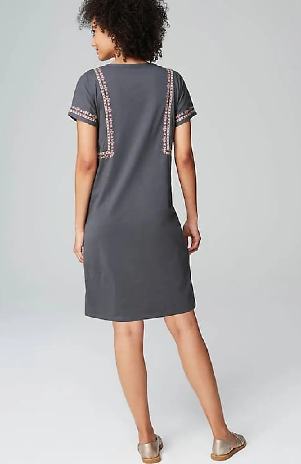 Pure Jill Soft-V-Neck T-Shirt Dress | Jjill