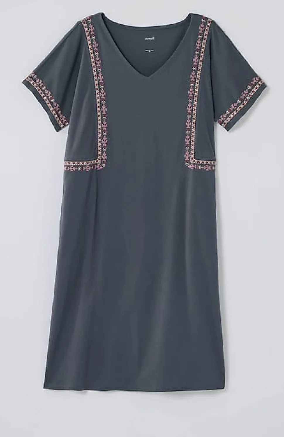 Pure Jill Soft-V-Neck T-Shirt Dress | Jjill