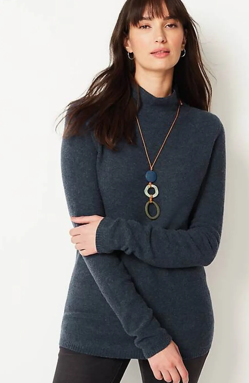 Pure Jill Textured Funnel-Neck Sweater | Jjill