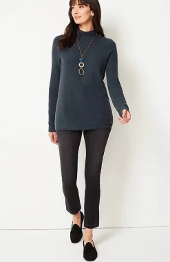 Pure Jill Textured Funnel-Neck Sweater | Jjill