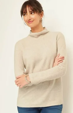 Pure Jill Textured Funnel-Neck Sweater | Jjill