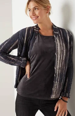 Pure Jill Tie-Dyed Kantha-Stitched Jacket | Jjill
