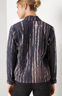 Pure Jill Tie-Dyed Kantha-Stitched Jacket | Jjill