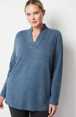 Pure Jill Tranquility Fleece V-Neck Tunic | Jjill