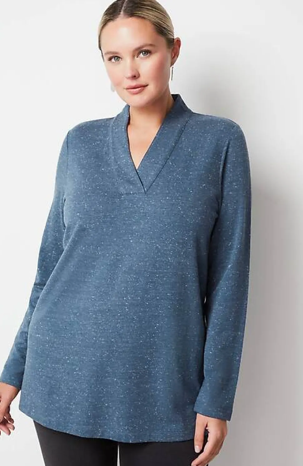 Pure Jill Tranquility Fleece V-Neck Tunic | Jjill