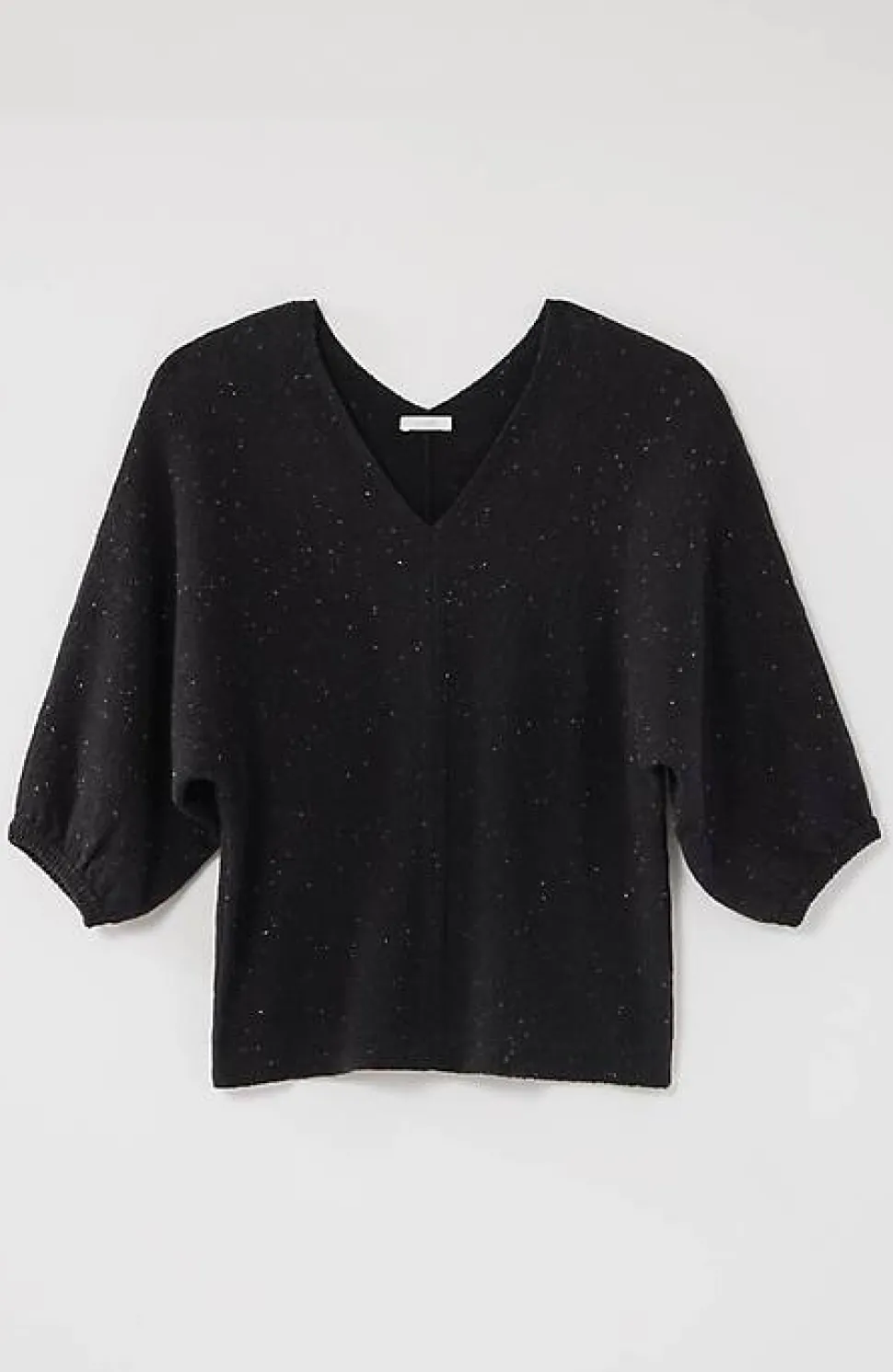 Pure Jill Tweed Double-V Sweater | Jjill
