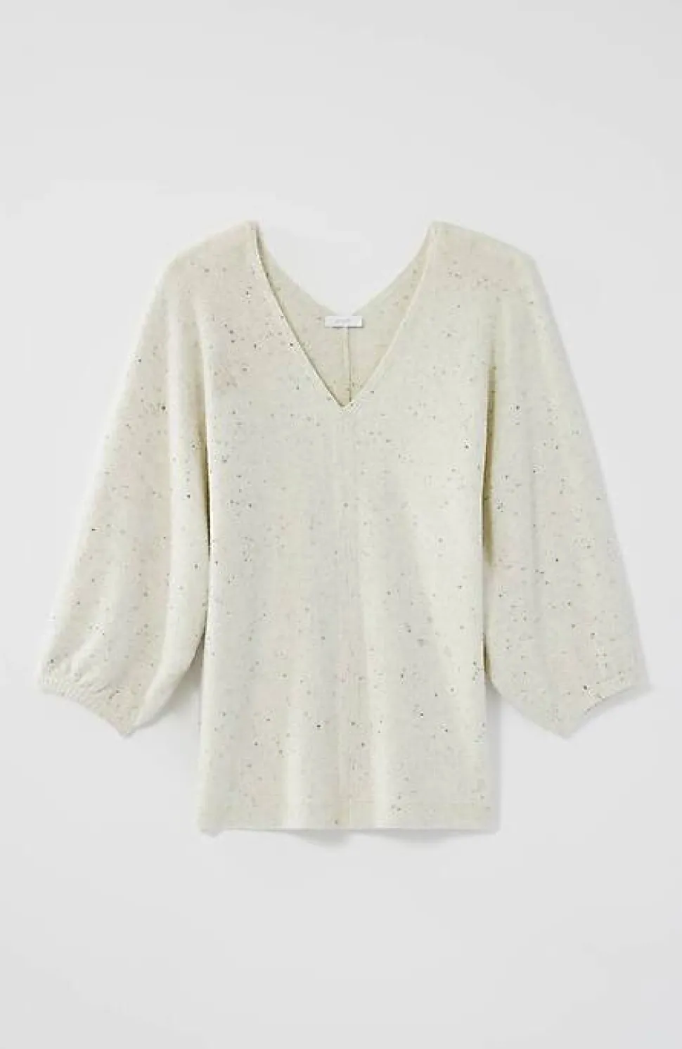 Pure Jill Tweed Double-V Sweater | Jjill