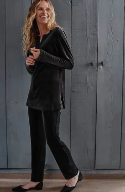 Pure Jill Velour Slim-Leg Pants | Jjill