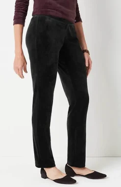 Pure Jill Velour Slim-Leg Pants | Jjill