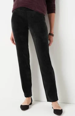 Pure Jill Velour Slim-Leg Pants | Jjill