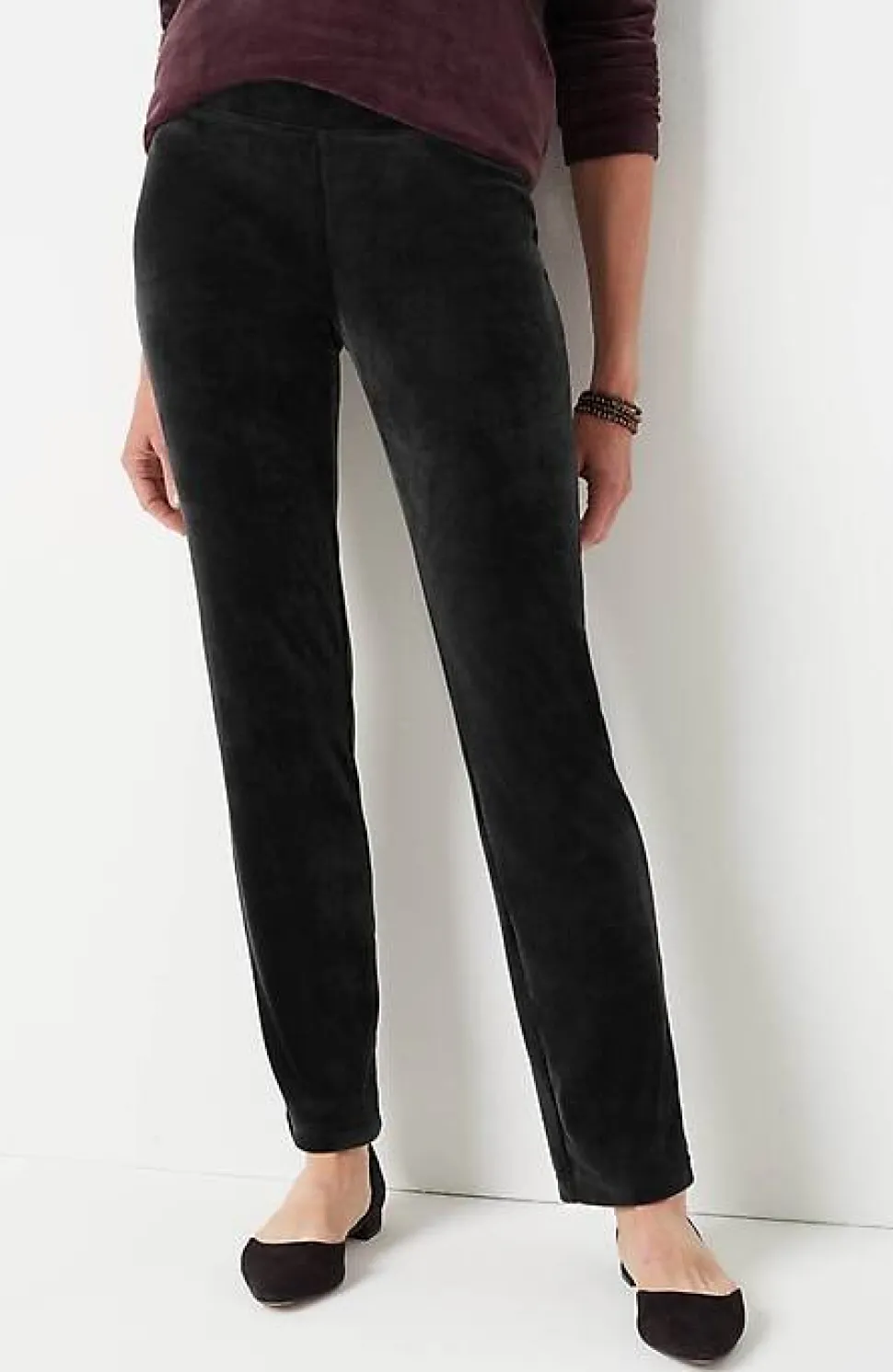 Pure Jill Velour Slim-Leg Pants | Jjill