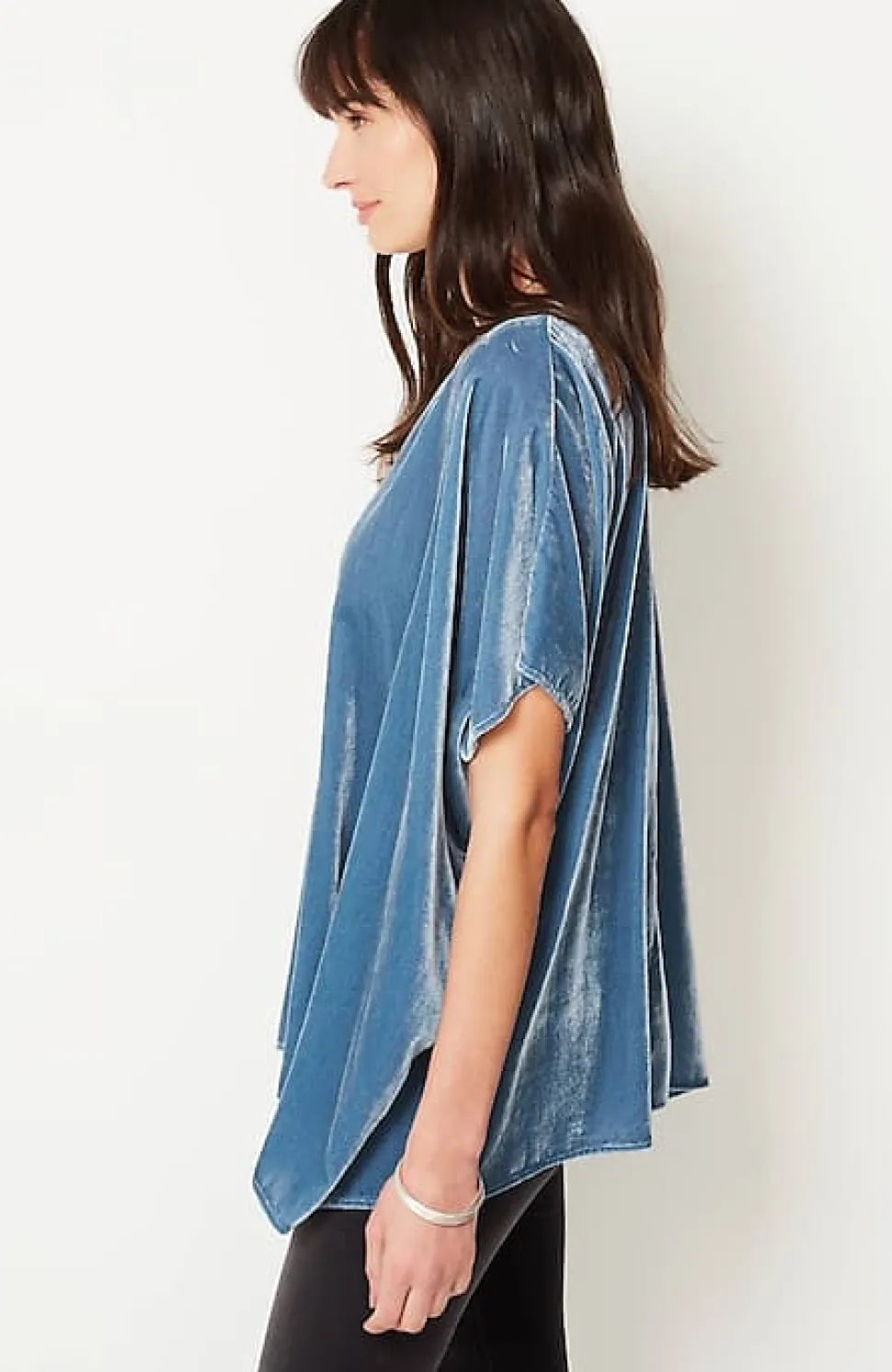 Pure Jill Velvet Seamed Draped Top | Jjill