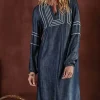 Pure Jill Whipstitched Embroidered Dress | Jjill