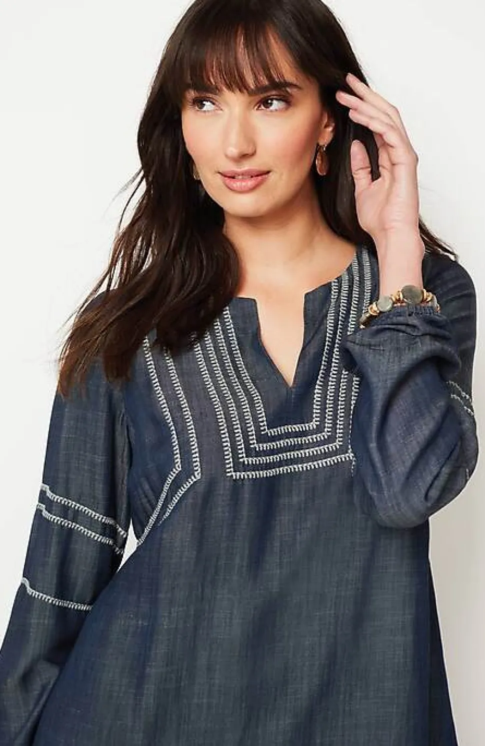 Pure Jill Whipstitched Embroidered Dress | Jjill