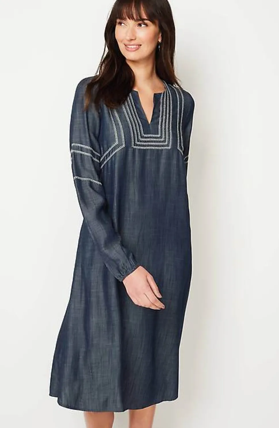 Pure Jill Whipstitched Embroidered Dress | Jjill