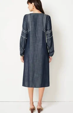 Pure Jill Whipstitched Embroidered Dress | Jjill