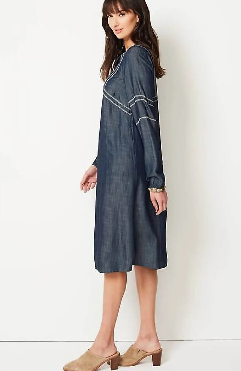 Pure Jill Whipstitched Embroidered Dress | Jjill