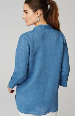 Pure Jill Yarn-Dyed Linen Button-Front Tunic | Jjill