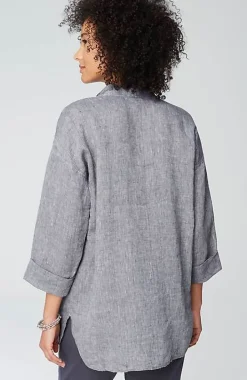 Pure Jill Yarn-Dyed Linen Button-Front Tunic | Jjill
