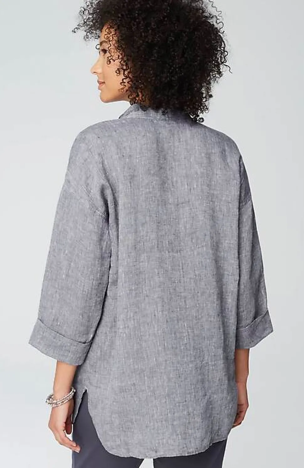 Pure Jill Yarn-Dyed Linen Button-Front Tunic | Jjill