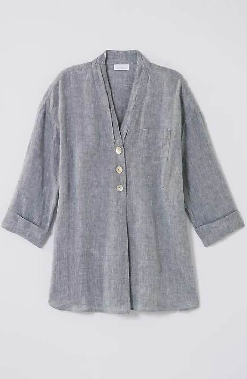 Pure Jill Yarn-Dyed Linen Button-Front Tunic | Jjill