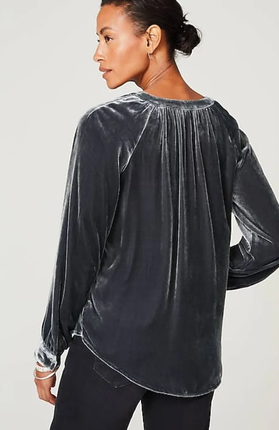 Rayon U0026 Silk Velvet Blouse | Jjill